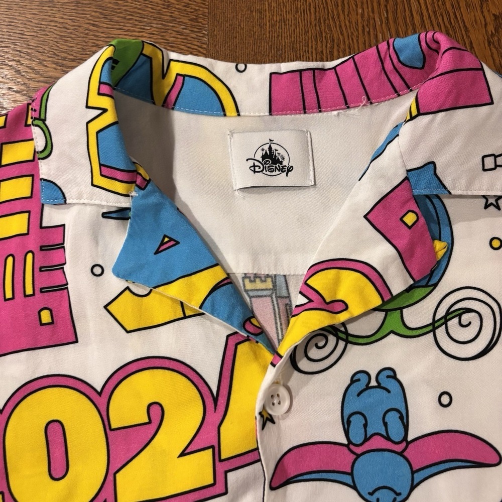 Disney World Parks Button Up Shirt Small Pixar Toy Story Mickey Minnie Castle 24 - Picture 6 of 6